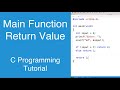 Main Function Return Value | C Programming Tutorial