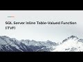 SQL Server Inline Table-Valued Function Tutorial