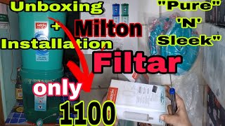 MILTON Pure 'N' Sleek 20 LTR. - Water Purifier|filter unboxing \u0026 installation|20 liter Milton filter