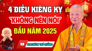 4 ĐIỀU KIÊNG KỴ \