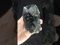 Dark Green Translucent Cubic Fluorite Crystal Mineral Specimen MC00344