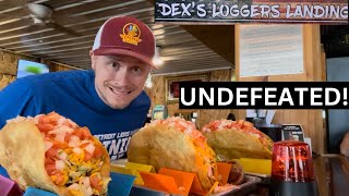 UNDEFEATED 6LB TACO CHALLENGE!!  - Giant Taco Challenge - Logger's Landing (Luther, MI)