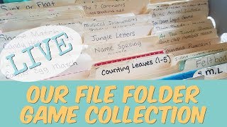 *LIVE* Our File Folder Game Collection