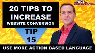 Website Conversion, Tip #15 Use More Action-Based Language
