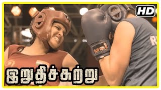 Irudhi Suttru Tamil Movie | Climax Scene | Ritika wins the match and gives credit to Madhavan
