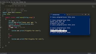 java program to check voting eligibility | java programming
