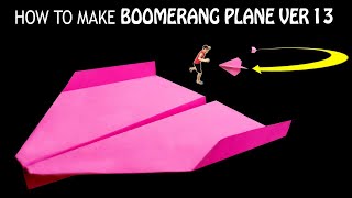 Cómo Hacer un Avión de Papel BOOMERANG ver 13 | avião bumerangue