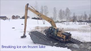 EIK AM250 Amphibious Excavator - Winter Testing in Europe Country