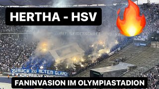 Hamburger Faninvasion im Berliner Olympiastadion in der Relegation. 🔥 HERTHA - HSV 0:1