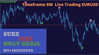 Sure Fire Holy Grail Indicator|| Live Performance M5 EURUSD