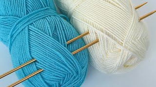 ABSOLUTELY INCREDIBLE Easy! and Beautiful Knitting Stitch. Two needle knitting tutorial