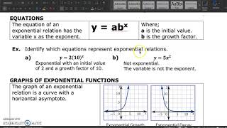 MAP4C - 5.5 - Exponential Models - VIDEO