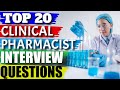 Clinical Pharmacist Specialist Interview Questions and Answers