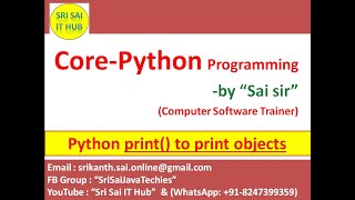 Python print() function to print objects || Python data as objects || Python id() function || #5