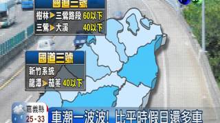 中秋連假首日 國道恐湧進240萬車