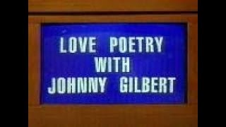Jeopardy! - Love Poetry with Johnny Gilbert