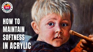 How to Maintain Softness in Acrylic | Portrait Painting Tutorial on Canvas by Debojyoti Boruah