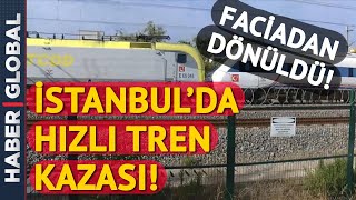 Facianın Eşiğinden Dönüldü! İstanbul'da Trenler Kafa Kafaya Çarpıştı!