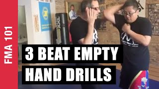 3 Beat Panantukan (Suntukan or Pangamot) Empty Hand Drills in Filipino Martial Arts