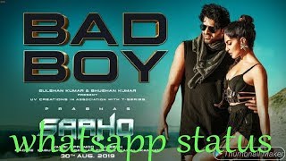BAD BOY | SAAHO MOVIE SONG | PRABHAS