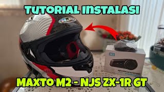 Tutorial Pemasangan Intercom Maxto M2 di Helm NJS ZX-1R GT - Vlog #304