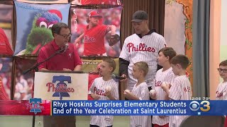 Rhys Hoskins Surprises Elementary Students