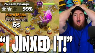 I Jinxed Him in this 5v5 Hard Mode War! (Clash of Clans)