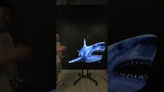 Shark 180cm big size fan #3d #ledfan #holographic #3danimation #3dholographicfan #advertising