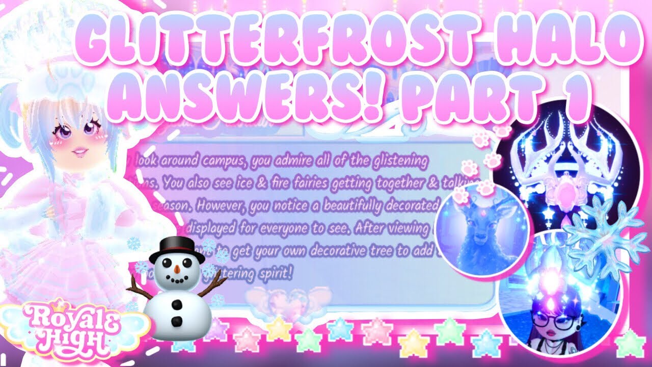 GLITTERFROST ️WINTER HALO ANSWERS!☃️ PART 1 2023, WIN THE HALO | Royale ...