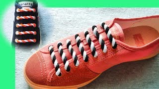 〔靴紐の結び方〕2本のひものねじりが特徴的なの靴ひもの通し方　丸ひも編　how to tie shoelaces 〔生活に役立つ！〕