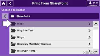 Xerox® Instant Print Kiosk Simple Print from SharePoint