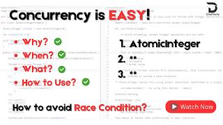 AtomicInteger in Java Explained | Java Multithreading | Step by Step | DinaTechy #coding