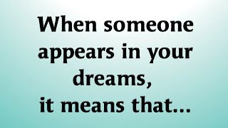 When someone appears in your dreams, it means that...!! Intresting Psychology Facts @Psychology Says