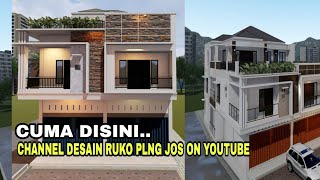 Desain Ruko minimalis terbaru 12x20m 3 lantai+Basement