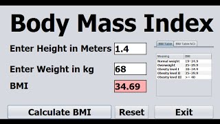 How to Create BMI Calculator in Java Net Beans