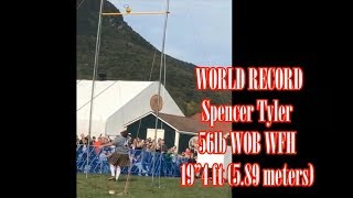 Spencer Tyler a new WORLD RECORD 56lb WOB WFH- 19”4 ft (5.89 meters)