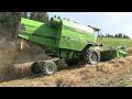 Wheat Harvest 2023 relaxed in the mountains whit special combine harvesterDeutz-Fahr M35.75