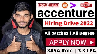 Accenture Off-Campus Drive 2022 | Last Chance | SASA Role