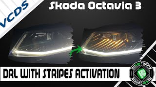 DRL WITH STRIPES | VCDS Coding |  SKODA OCTAVIA 3