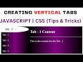 Create Vertical Tab Menu Using CSS Javascript Tips and Tricks