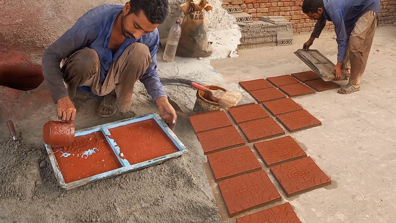 DIY Cement Making A Beautiful Tile Amazing Skill - YouTube