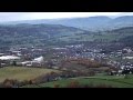 Newtown Powys,Mid,Wales UK from the hills