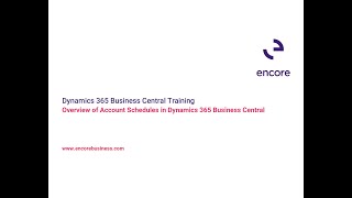 Overview of Account Schedules in Dynamics 365 Business Central