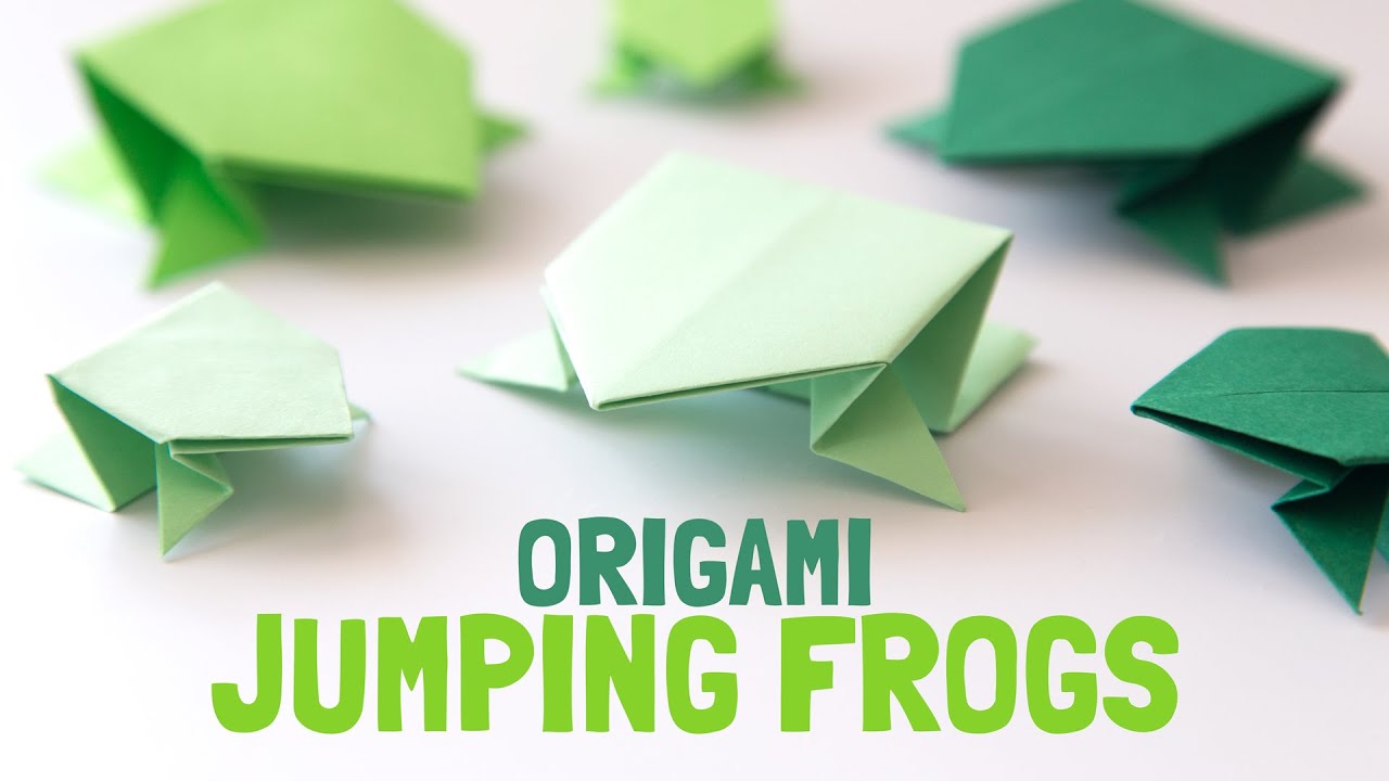 Easy Origami Jumping Frog For Kids - YouTube