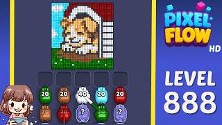 Pixel Flow Level 888 Solution Walkthrough