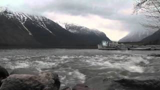 Glacier National Park - Snyder Creek gushes into Lake McDonald