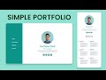 Simple Portfolio Website with React & Tailwind Tutorial