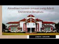 Daftar Akreditasi Jurusan yang ada di Universitas Bengkulu (UNIB)