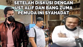 SETELAH MENYAKSIKAN PENDETANYA BERDEBAT DENGAN BANG ZUMA DAN UST ALIF PEMUDA INI SYAHADAT