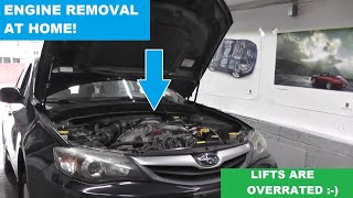 Subaru Impreza - Forester - Outback Engine Removal AT HOME With (Mostly) Basic Hand Tools